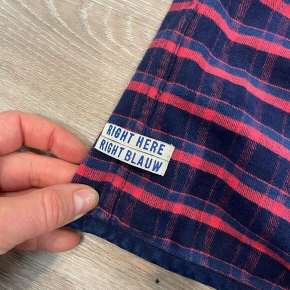 Scotch & Soda Men's Purple Red Flanel Cotton Shirt I'm pure indigo sz S - Picture 11 of 12